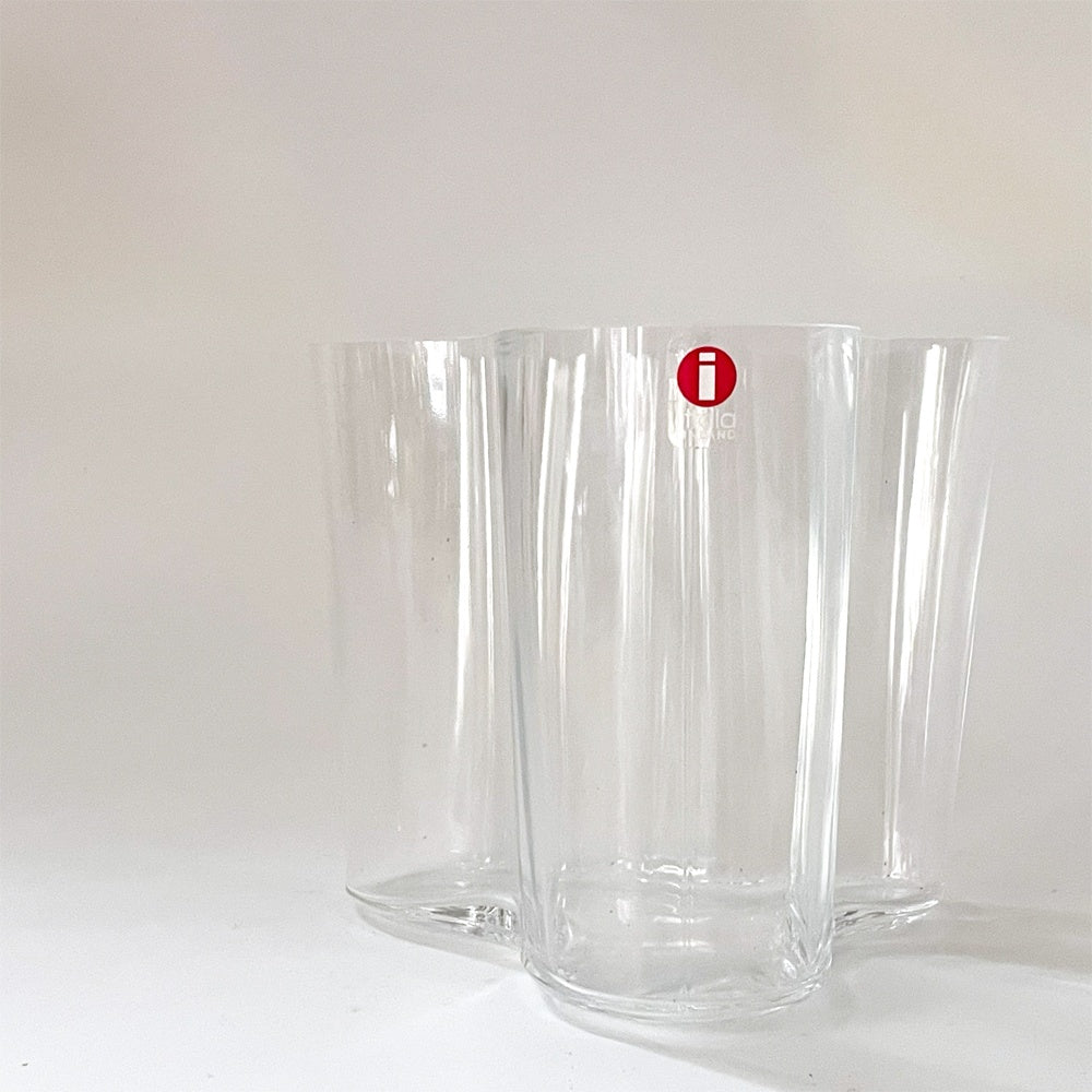 イッタラ iittala アルヴァ・アアルトコレクション ベース Alvar Aalto Collection Vase H95mm クリア 北欧雑貨 箱付 定価\20,900 ★