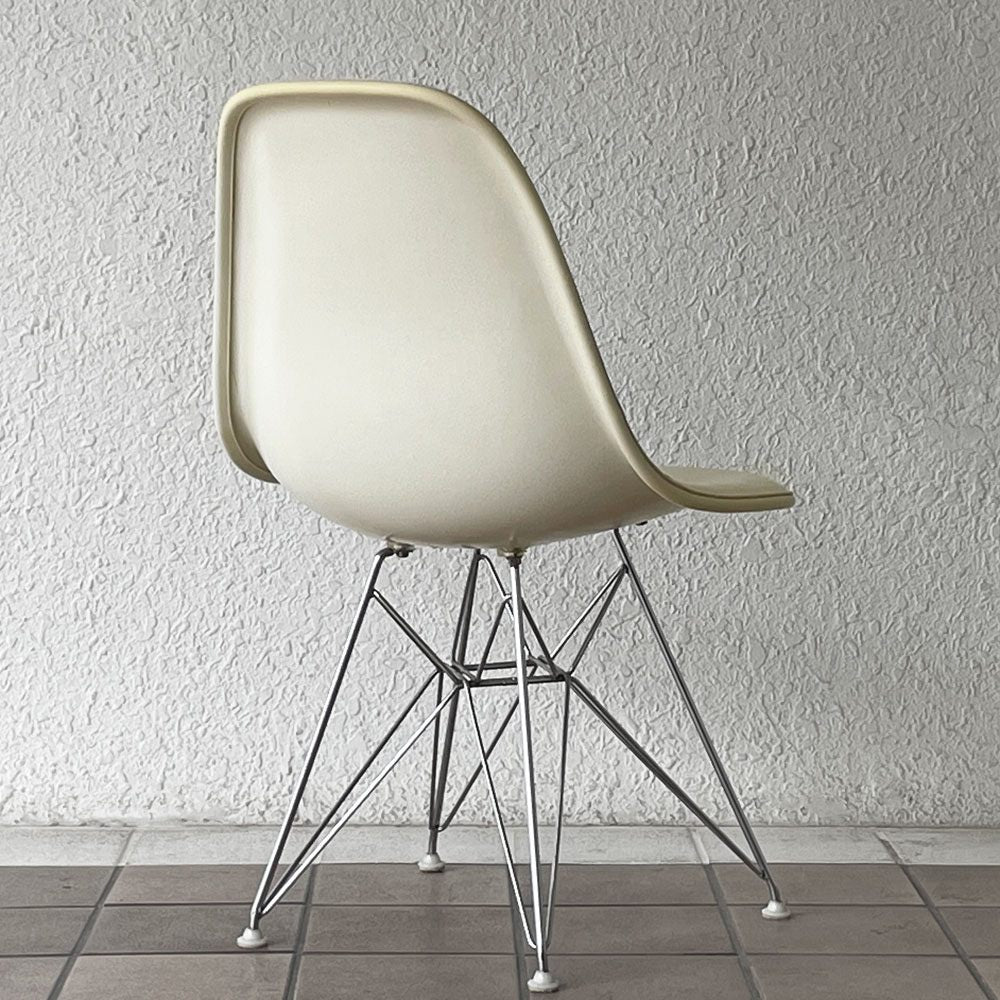 ハーマンミラー Herman Miller サイドシェルチェア サード 3rd FRP PVCレザー パーチメント ロータイプ エッフェルベース イームズ ビンテージ vintage ◇