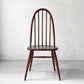 アーコール Ercol クエーカーチェア ダイニングチェア ハイバック オールドコロニアル ブラウン エルム材 × ビーチ材 UKビンテージ 英国家具 ★