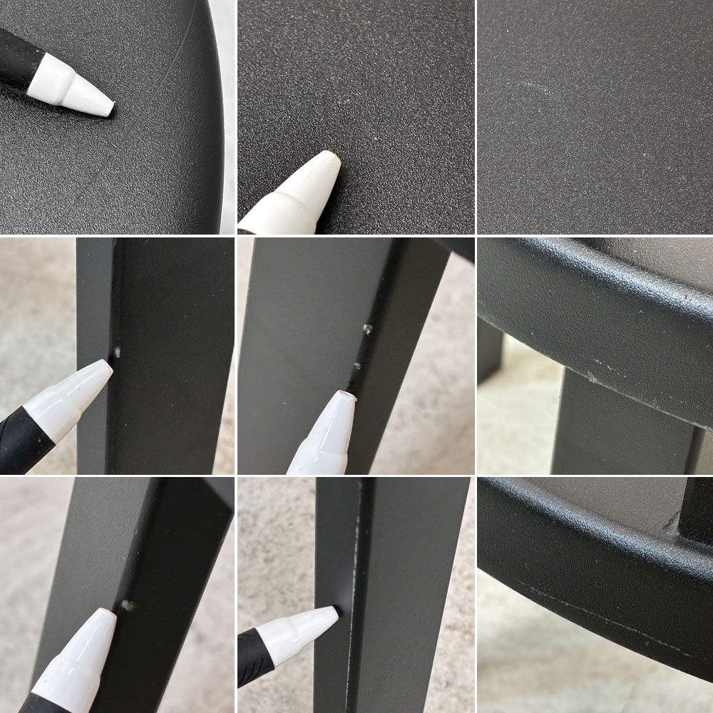 ヘイ HAY リボルバー バースツール ハイ REVOLVER BAR STOOL HIGH H76cm ブラック 回転式座面 レオン・ランズメイヤー デンマーク 定価￥56,100 - A ●
