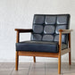 カリモク60 karimoku60 Kチェア 1シーター ソファ スタンダードブラック 60's レトロモダン ミッドセンチュリーデザイン ◇