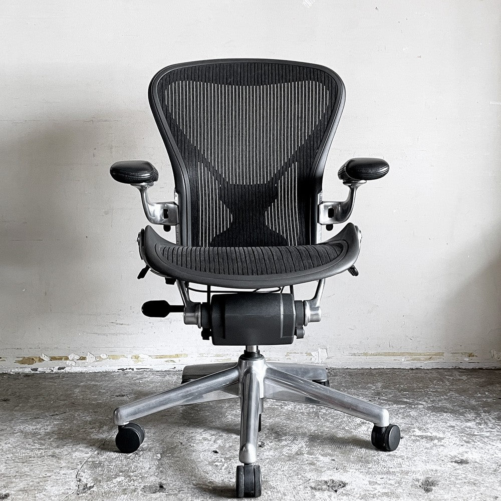 ハーマンミラー Herman Miller アーロンチェア スタンダード Bサイズ ポスチャーフィット ポリッシュドアルミベース ビル・スタンフ＆ドン・チャドウィック ■