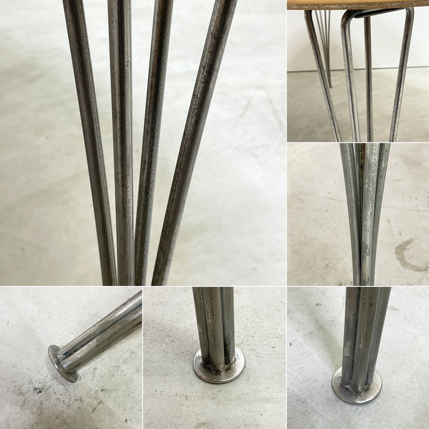 フリッツハンセン Fritz Hansen スーパー楕円 Bテーブル ダイニングテーブル ビーチ材天板 W150 ピート・ヘイン アルネ・ヤコブセン 天板再塗装品 80's ビンテージ ●