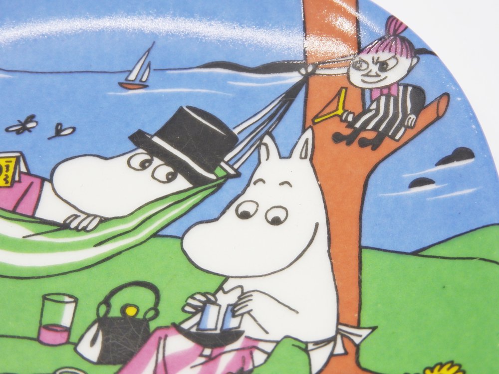 アラビア ARABIA ムーミン Moomin ハッピートゥギャザー Happy Together プレート 飾り皿 1995-2005 廃番 フィンランド 北欧食器 A ●