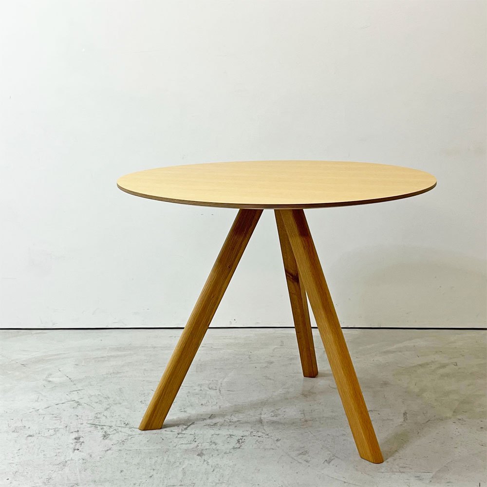 ヘイ HAY CPH 20 ラウンドテーブル ダイニングテーブル Φ90cm オーク材  木天板 ウォーターラッカー ロナン＆エルワン・ブルレック デンマーク 北欧家具 定価￥181,500- ●