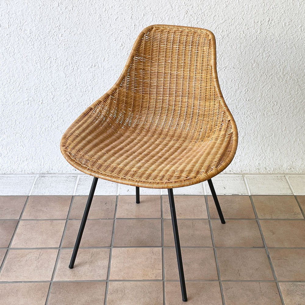 イデー IDEE バーバス チェア BARBAS CHAIR リビングチェア ダイニングチェア ラタン×アイアン アジアン リゾートスタイル A ◇