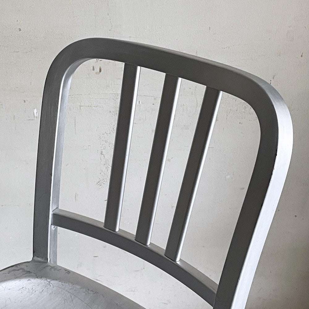 ネイビーバースツール Navy BarStool カウンターチェア アルミニウム インダストリアル リプロダクト B ■