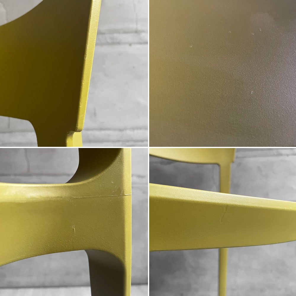 カリガリス Calligaris スキン SKIN ダイニングチェア スタッキング マットマスタードイエロー 廃番カラー 参考定価¥21,670- A ♪