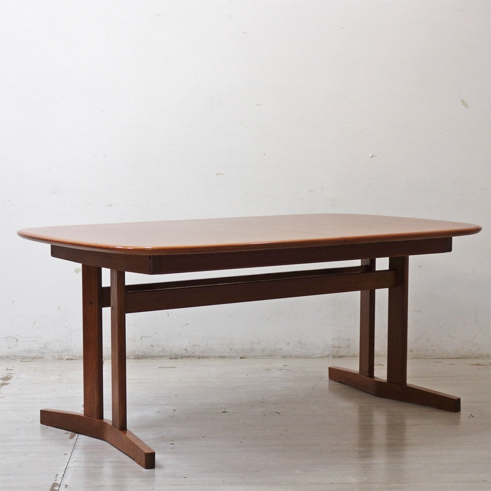 ジャパンビンテージ Japan Vintage チーク材 エクステンション ダイニングテーブル W160・200cm 伸長式 北欧デザイン ●