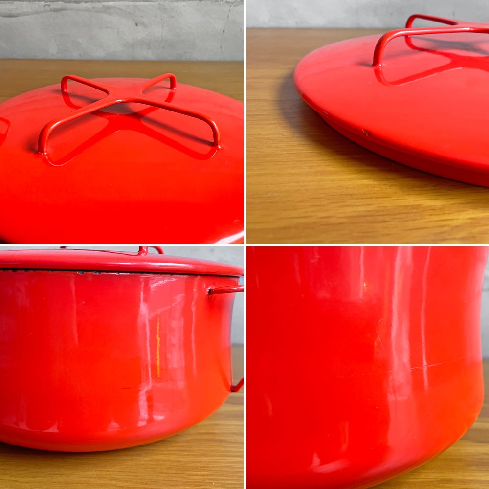 ダンスク DANSK コベンスタイル 両手鍋 ホーロー キャセロール W35cm イェンス・クイストゴー レッド 北欧 デンマーク ♪