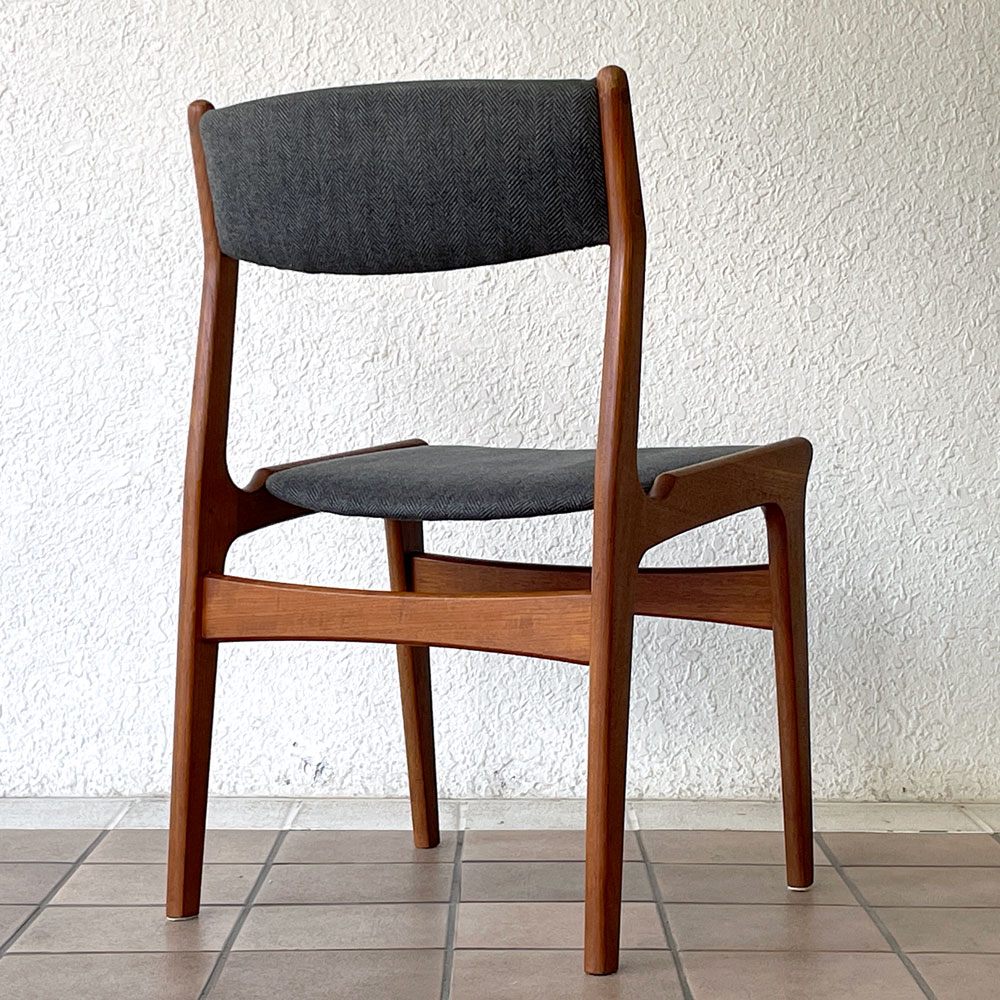 NOVA Mobler ビンテージ チーク材 ダイニングチェア ファブリックシート Vintage 北欧家具 デンマーク ◇