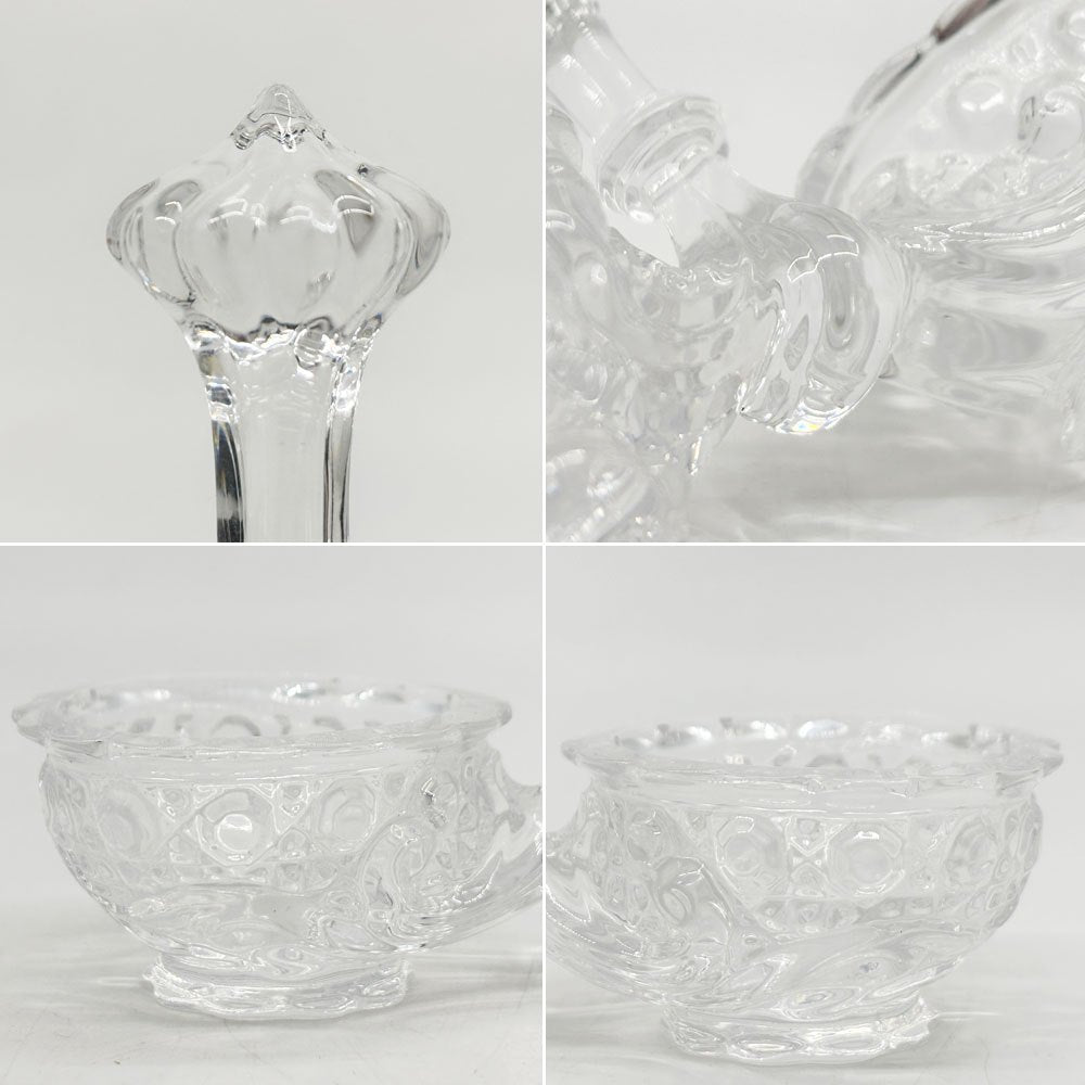 バカラ Baccarat ローザス ROSACES ソルト＆ペッパー 調味料入れ 小物入れ クリスタルガラス フランス 箱付 美品 ●