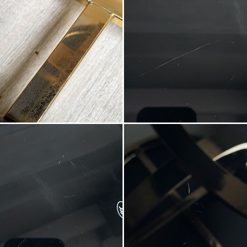 ダブルリング ラウンド サイドテーブル コーヒーテーブル ゴールドカラー ステンレス製フレーム 強化ガラス ガラス天板 モダンスタイル ♪