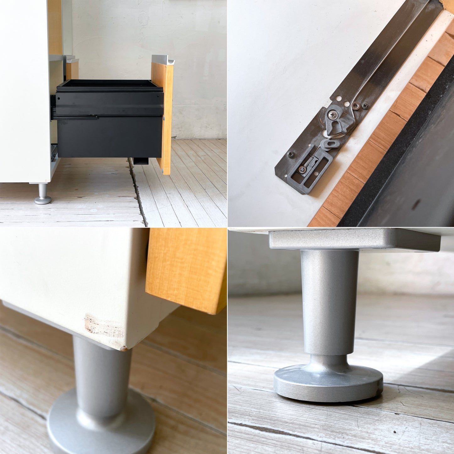 モダンデザイン modern Design 2ドロワー 2列3段 ファイリングシェルフ 2dr Filing Shelf 背面フロストガラス ★