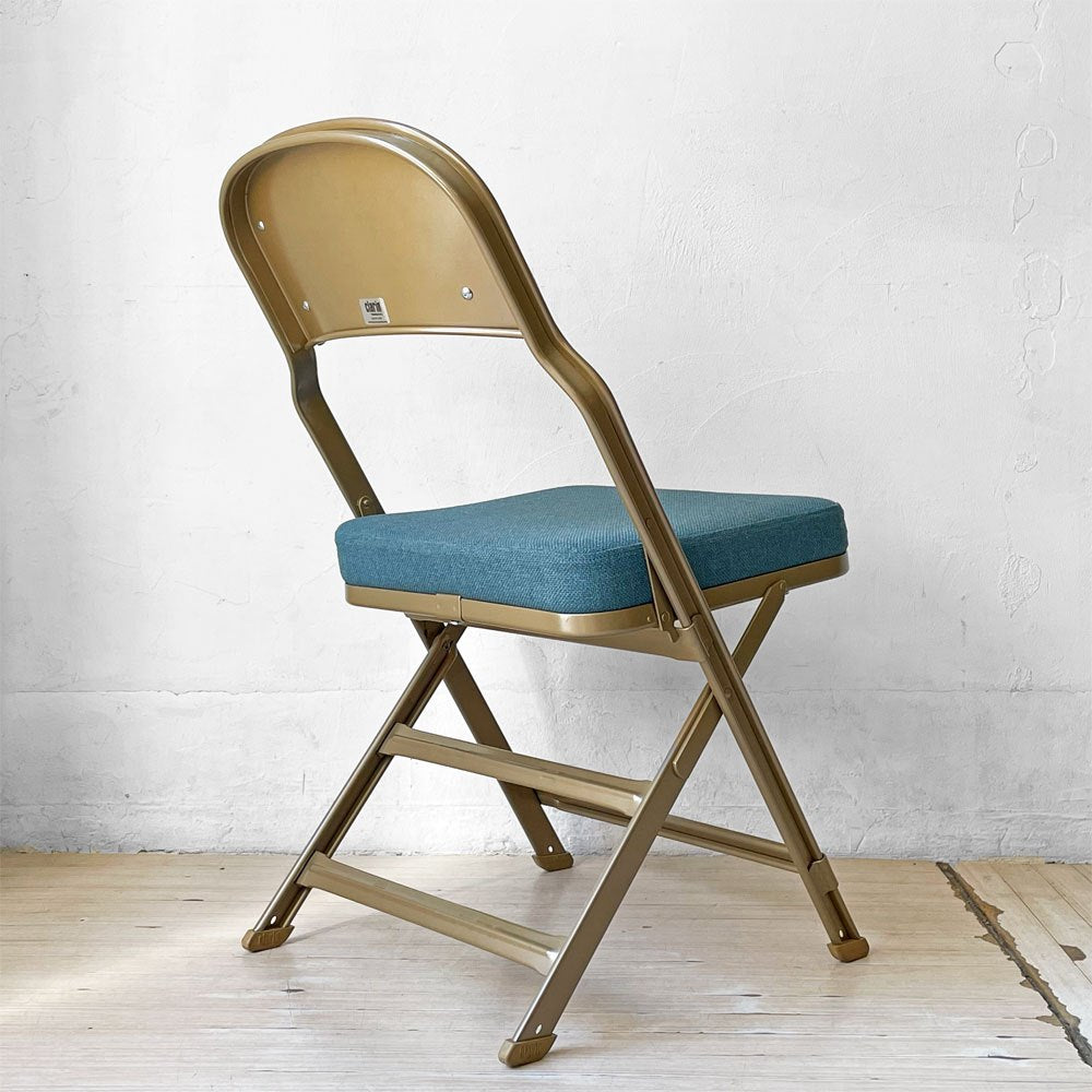 クラリン CLARIN フォールディングチェア FOLDING CHAIR フルクッション 折り畳み ティールカラー US家具 P.F.S.取扱 定価￥30,800- ★