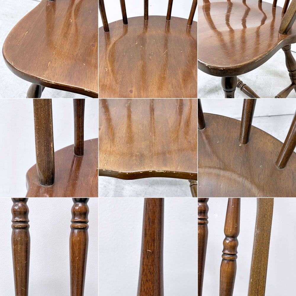 ユニバーサル UNIVERSAL FURNITURE ウィンザーチェア ダイニングチェア アメリカ ブラウン ビンテージスタイル カントリー B ●
