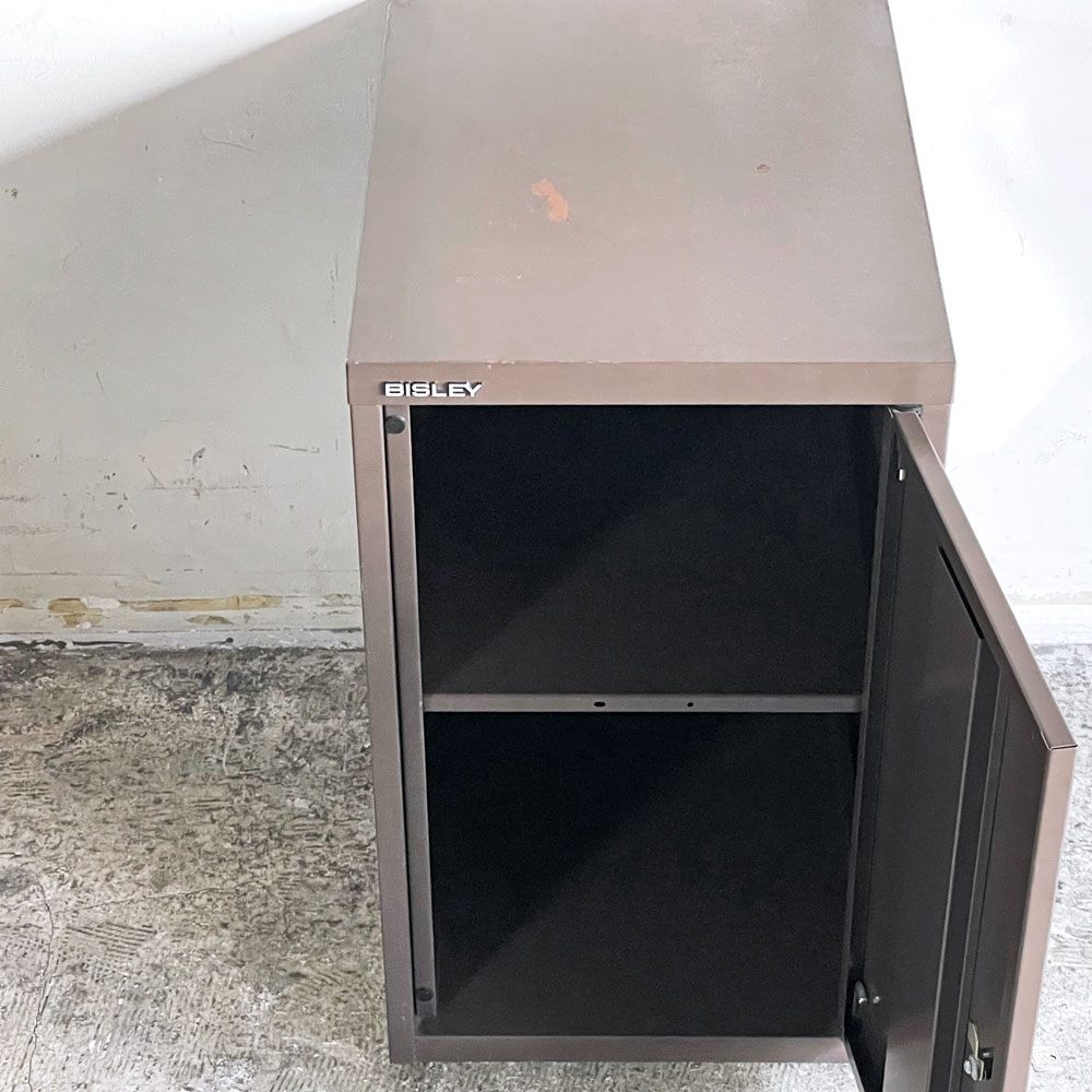 ビスレー BISLEY ベーシック BASIC BA3/29 キャビネット スチールロッカー キャスター ブラウン 1ドア 鍵付き 英国 廃番 ■