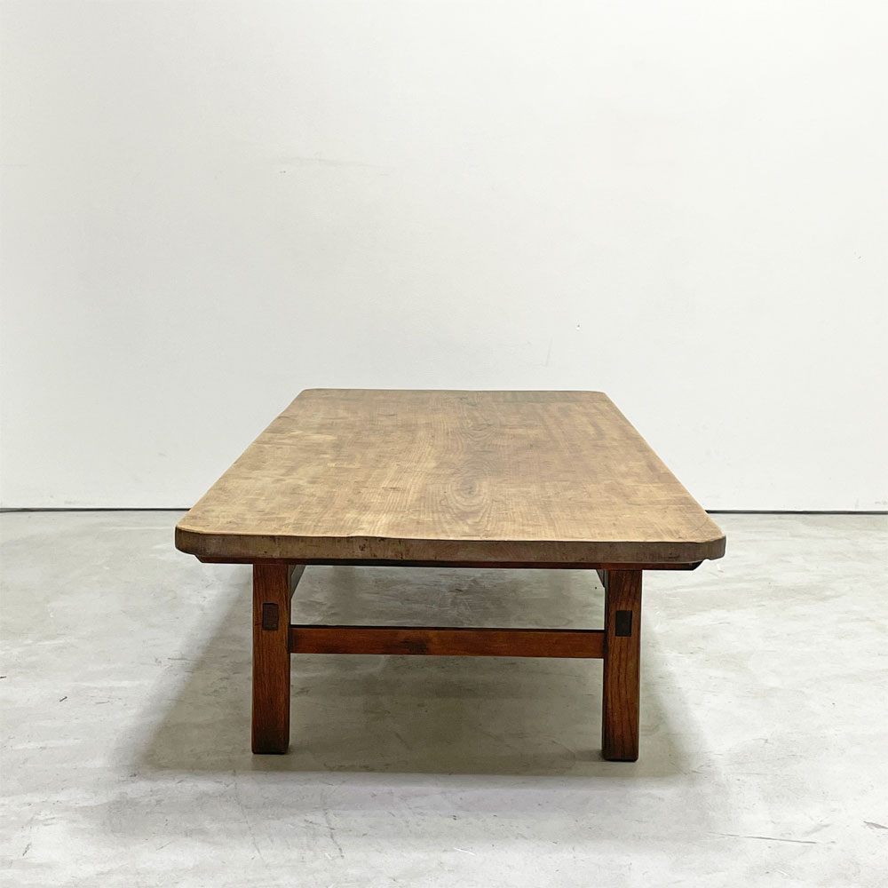 ジャパンビンテージ japan vintage 木製 座卓 ローテーブル W137.5cm 木味 日本家具 古家具 ●
