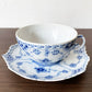 ロイヤルコペンハーゲン ROYAL COPENHAGEN ブルーフルーテッド フルレース ティー カップ & ソーサー デンマーク 北欧食器 A ★