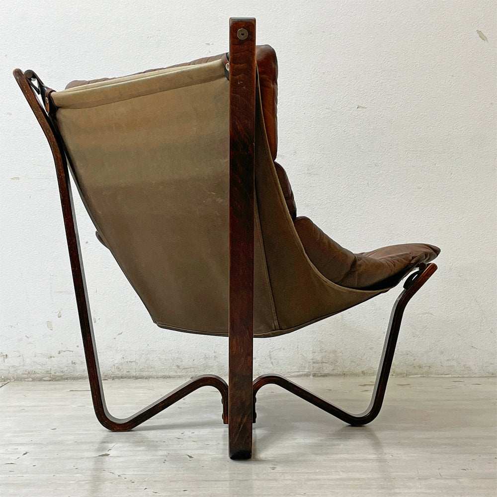 BRUNSTAD MOBELFABRIKK バイキングチェア Jim Myrstad ラウンジチェア 1Pソファ 北欧家具 本革 ビンテージ 北欧 ノルウェー ●
