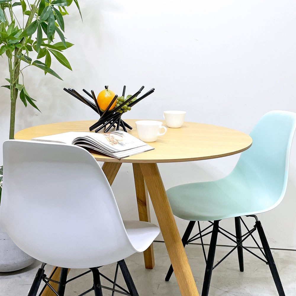 ハーマンミラー HermanMiller サイドシェルチェア ドゥエルレッグ DSW アクアスカイ × エボニー ポリプロピレン製 イームズ ミッドセンチュリー C ●