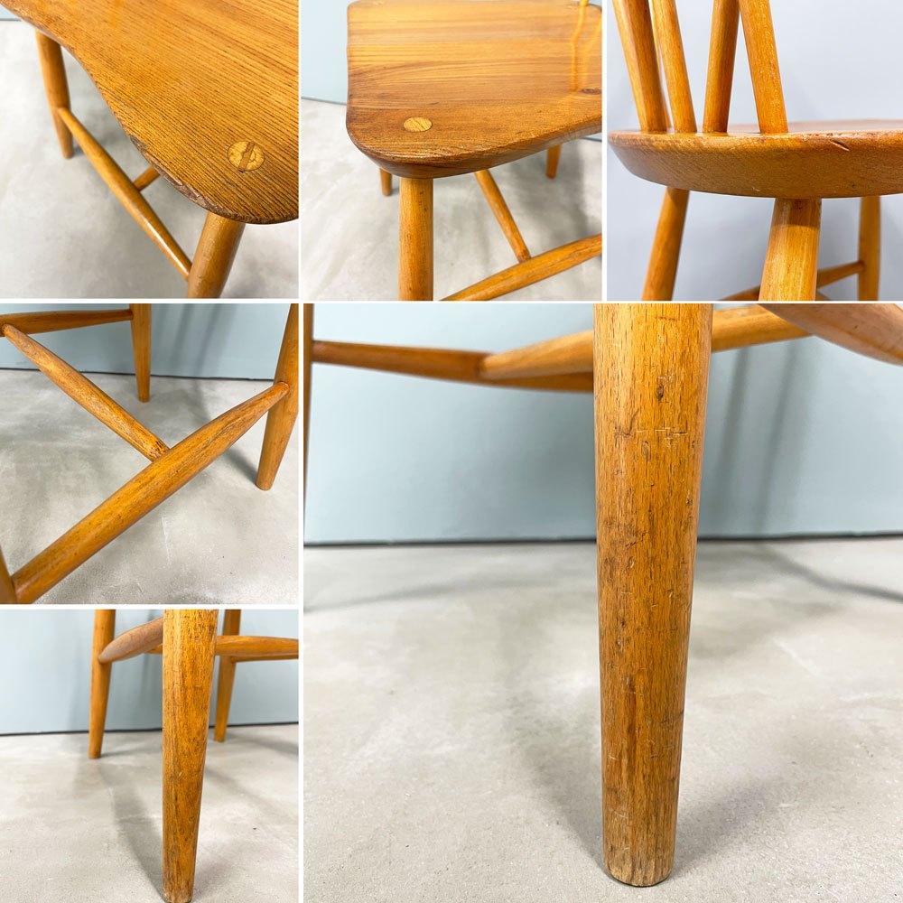 アーコール ercol クロスバックチェア エックスバック ラティスドチェア エルム材 UKビンテージ Vintage 英国家具 ◎