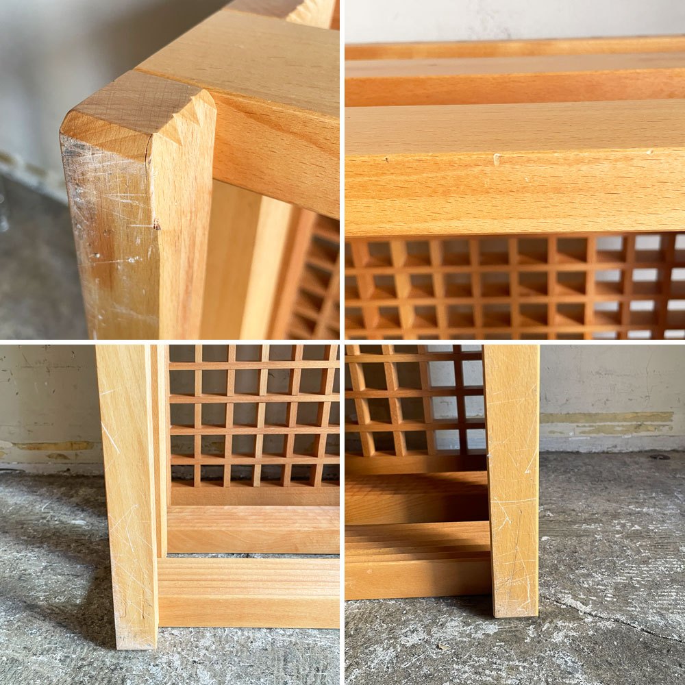 ベラート Bellato テトラテーブル Tetra Table チェリー材 ヴェルナール・ヴューアルヌッソン Bernard Vuarnesson 格子天板 イタリア ■