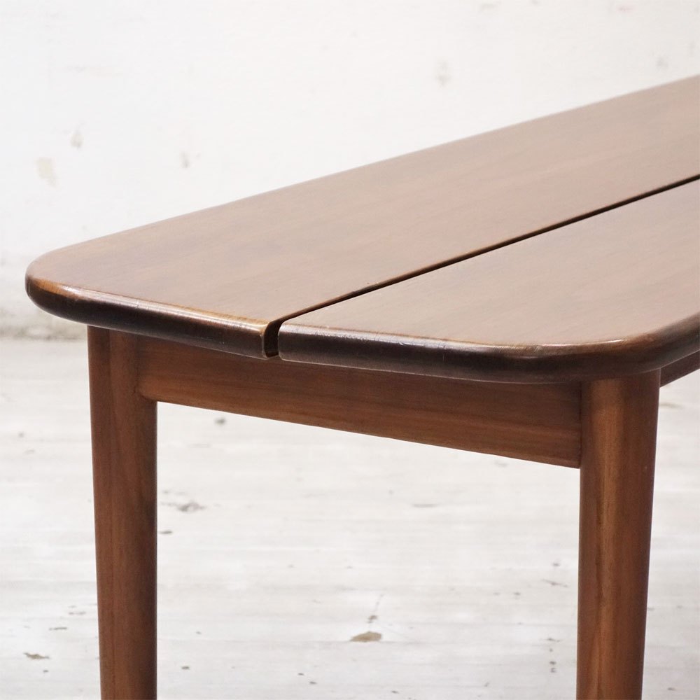 関家具 木製ベンチ W110cm スリットデザイン ウォールナットカラー 大川家具 ●