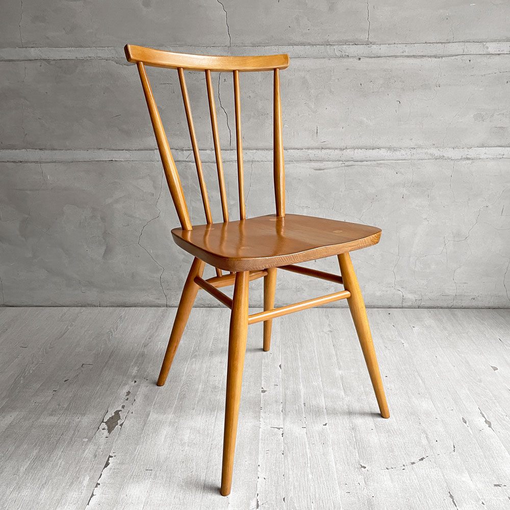 アーコール Ercol スティックバックチェア スピンドルチェア エルム材 UKビンテージ 英国家具 ♪