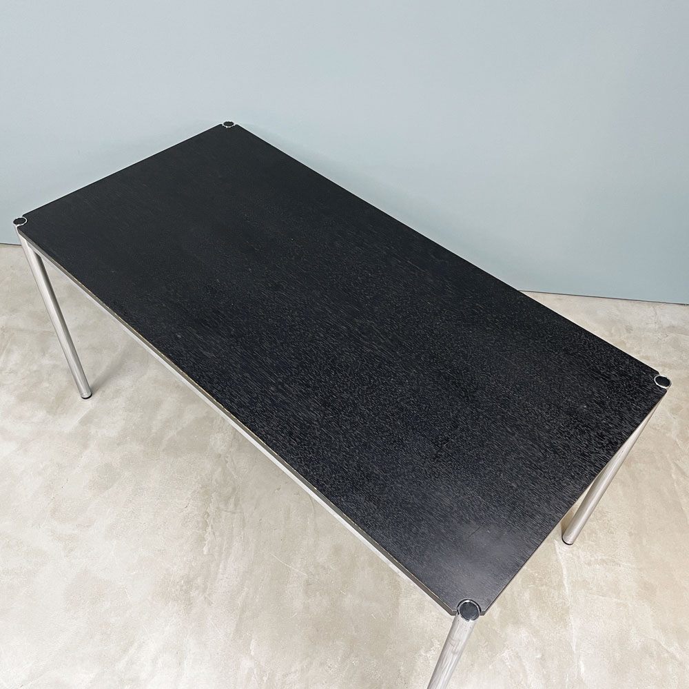 USMモジュラーファニチャー USM Haller USMハラーテーブル ワーキングデスク ダイニングテーブル オーク材 ブラック W150×D75×H72cm アジャスター 高さ調整リング付き+H2cm ◎