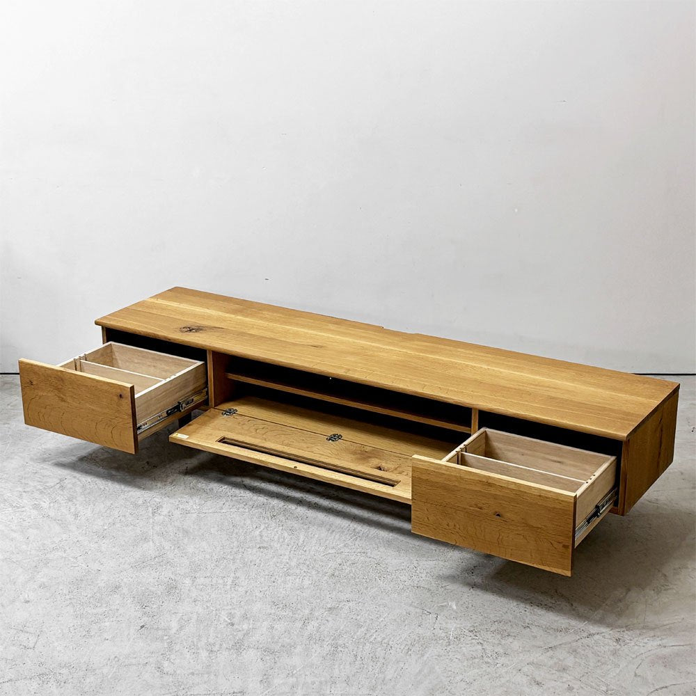 飛騨産業 HIDA 森のことば morino kotoba TW494 AVキャビネット オーク無垢材 W180cm AVボード テレビボード ナチュラルデザイン 廃番 ●