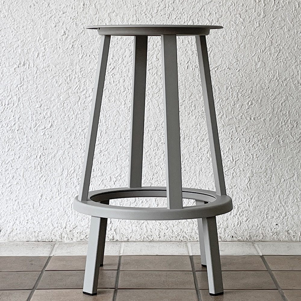 ヘイ HAY リボルバー バースツール ロー REVOLVER BAR STOOL LOW H65cm スカイグレー 回転式座面 レオン・ランズメイヤー デンマーク A ◇