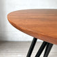 かなでもの KANADEMONO ザ・カフェテーブル THE CAFE TABLE Black Steel 4pin ラウンド Φ80cm ラバーウッド天板 ★