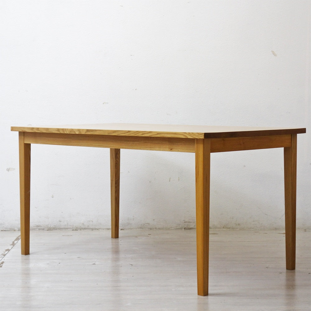 無印良品 MUJI ダイニングテーブル タモ材 無垢集成材 W140cm 廃番品 シンプル ナチュラルスタイル ●