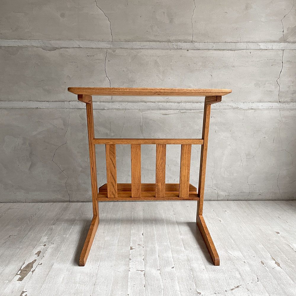 モモナチュラル MOMO Natural サイド B テーブル SIDE B TABLE マガジンラック W55cm オーク無垢材  ♪