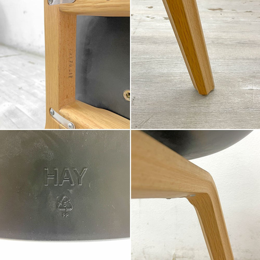 ヘイ HAY アバウト ア チェア ABOUT A CHAIR AAC22 アームチェア ダイニングチェア 木製脚 ブラック B●