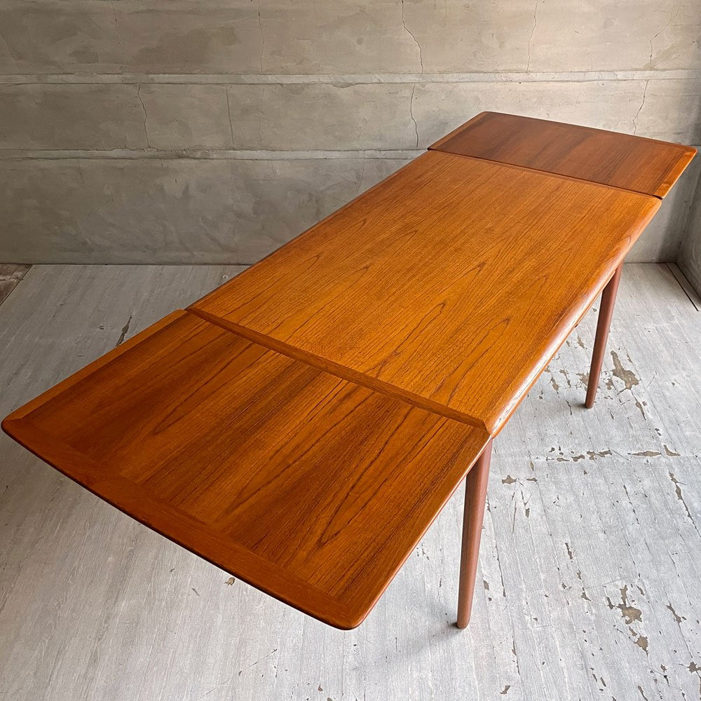 K.Knudsen&Son エクステンション ダイニングテーブル 伸長式 チーク材 スウィン・エー・マドセン Svend Aage Madsen 北欧家具 デンマークビンテージ ♪