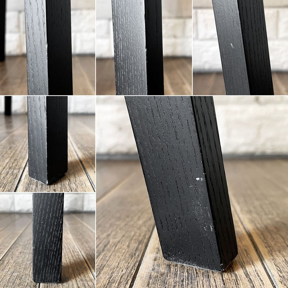 ワオ WOW ハーフチェア half chair オーパスワン Op.1 ホワイトアッシュ材 ブラック 引出し付 チョン・ウジン 旭川家具 定価￥62,700- ◎