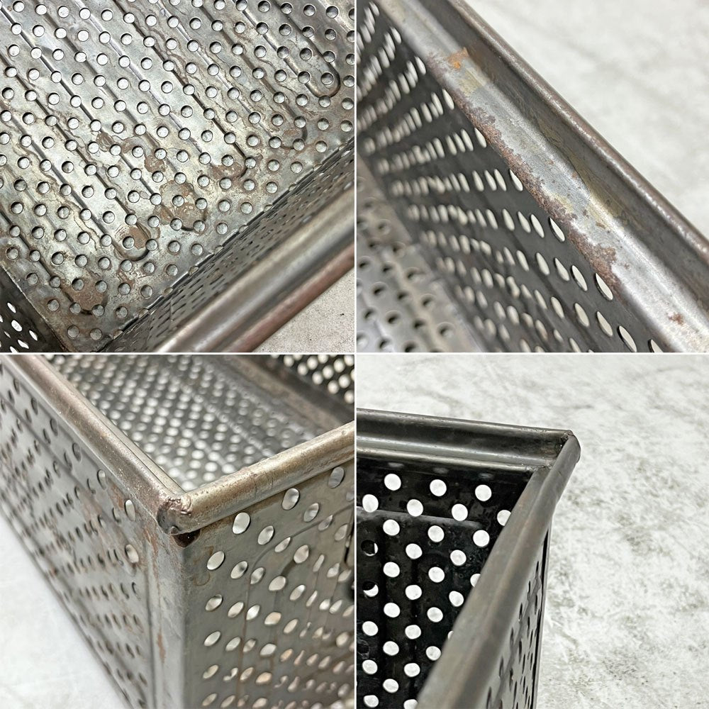 SCHAFER スタッキング ストレージボックス パンチングメタル インダストリアル ドイツビンテージ E ●