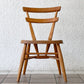 アーコール Ercol ダブルバックチェア イエロードット スタッキング スクールチェア エルム材 英国 UKビンテージ ◇