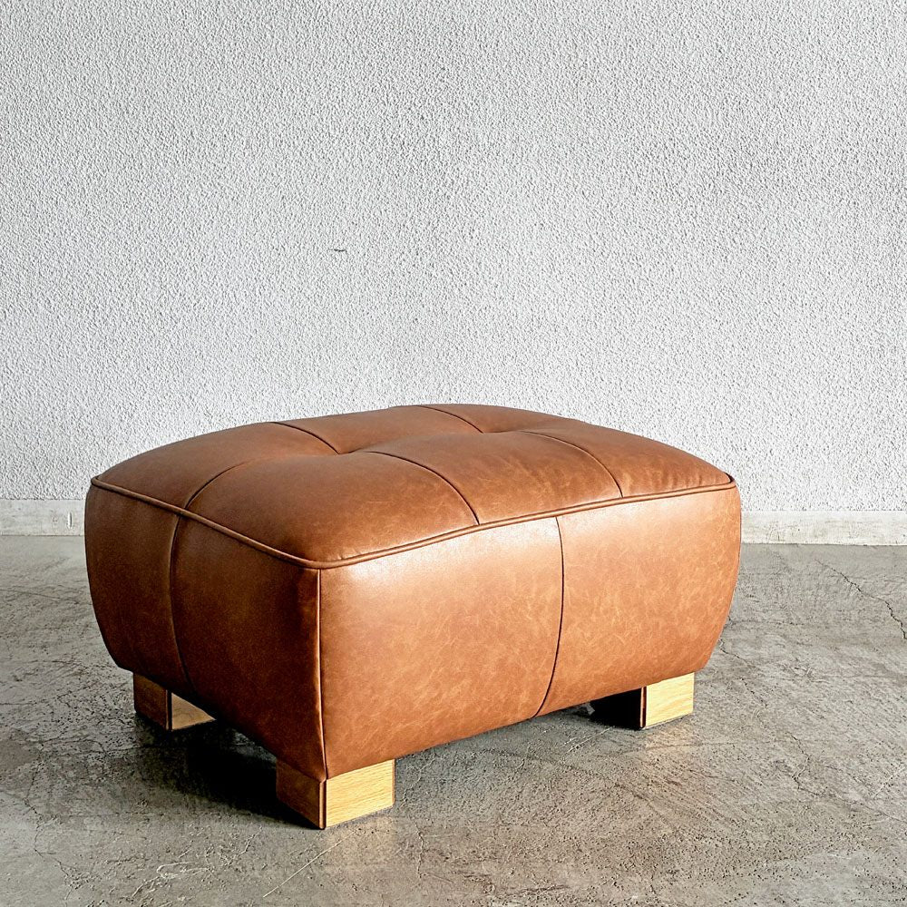 クラッシュゲート CRASH GATE タブレザーワークス tabu Leather Works オピアム OPIUM オットマン スツール W70cm リサイクルレザー 〓