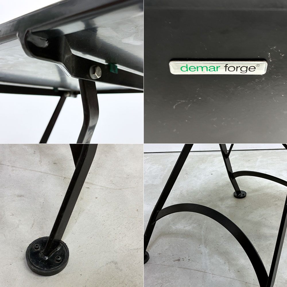 デマールフォージ demar forge ガーデンテーブル フォールディングテーブル 折り畳み スチール 屋外使用可 定価￥42,000- A ●