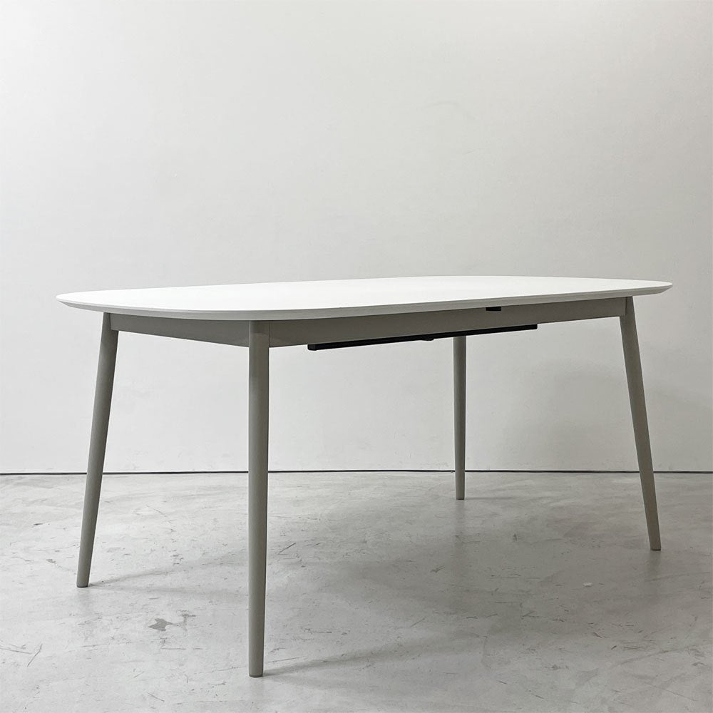 ボーコンセプト BoConcept キングストン Kingstone 伸張式ダイニングテーブル エクステンション マットホワイト ラッカー仕上げ 160-230cm 北欧 デンマーク 定価￥205,900- ●