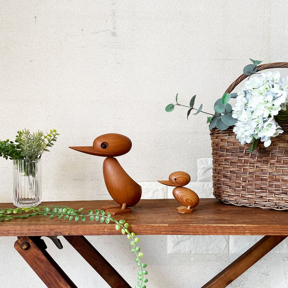 アーキテクトメイド Architectmade ダックリング Duckling チーク無垢材 オブジェ H9cm ハンス・ボーリン Hans Bolling 定価￥13,750- ◎
