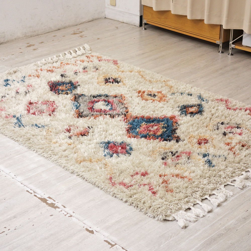 かなでもの KANADEMONO ラグマット Playful Diamond Azilal Rug 121x189cm ●