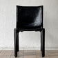 カッシーナ Cassina キャブチェア 412 CAB CHAIR アームレス 本革 ブラック マリオ・ベリーニ MoMA イタリアンモダン 定価￥385,000- ◇