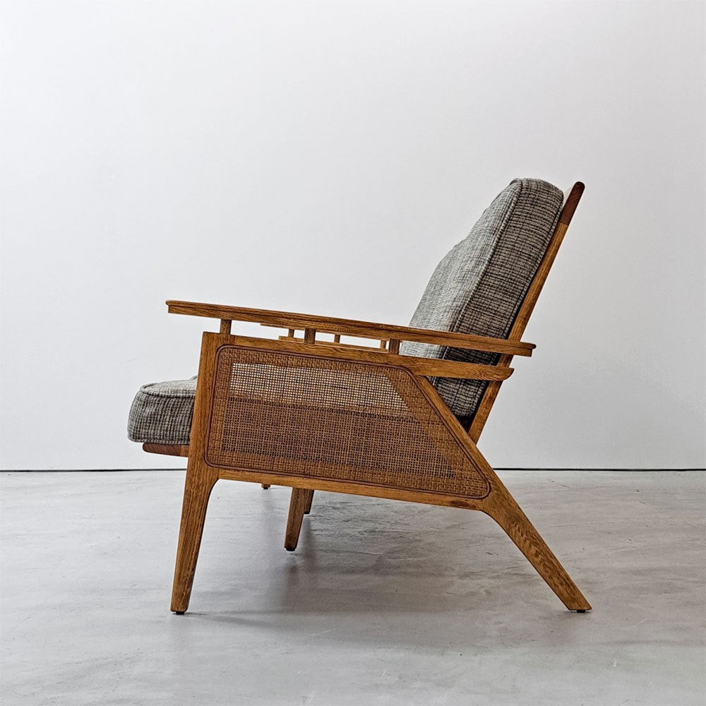 アクメファニチャー ACME Furniture ウィッカー WICKER SOFA 3P 3人掛け ソファ ハックベリー ラタン ファブリック 西海岸スタイル ●