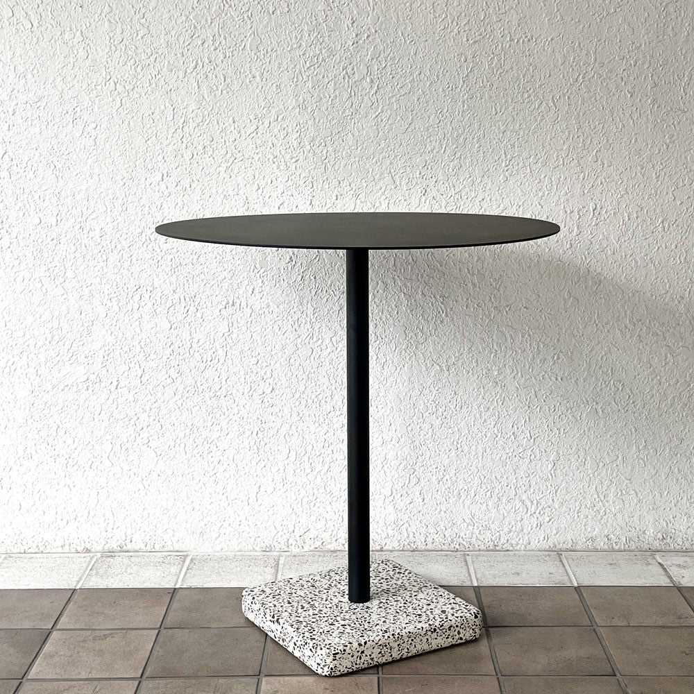 ヘイ HAY テラゾー TERRAZZO TABLE ラウンドテーブル カフェテーブル アンスラサイト×グレーベース 人工大理石 デンマーク 北欧家具 ◇