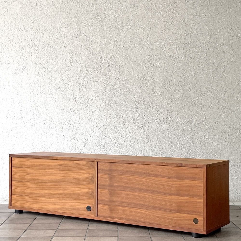 無印良品 MUJI ウォールナット材 スタッキングキャビネット AVボード w162cm ナチュラル 北欧スタイル◇
