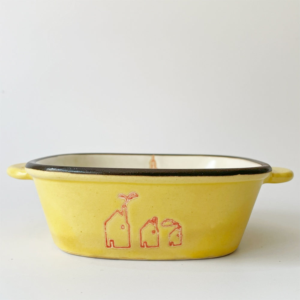 バザー・エ・ガルド-モンジェ Bazar et Garde-Manger ボナペティ！コレクション ボウル グラタン皿 イエロー マルト・デムラン/フランク・ドラ ★
